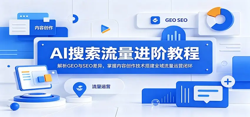 AI搜索流量进阶教程:掌握内容创作技术搭建全域流量运营闭环 第1张 AI搜索流量进阶教程:掌握内容创作技术搭建全域流量运营闭环 第1张