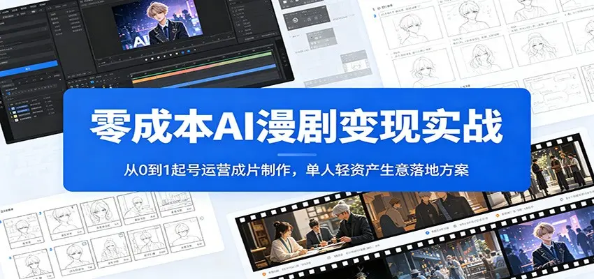 零成本AI漫剧变现实战:从0到1起号运营成片制作 第1张 零成本AI漫剧变现实战:从0到1起号运营成片制作 第1张