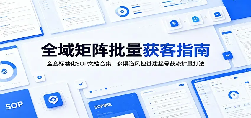 全域矩阵批量获客指南:全套标准化SOP文档合集 第1张 全域矩阵批量获客指南:全套标准化SOP文档合集 第1张