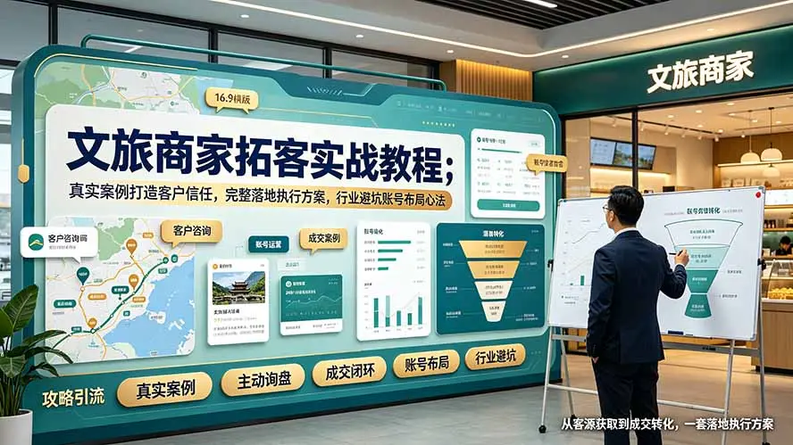 文旅商家拓客实战教程;真实案例打造客户信任,完整落地执行方案 第1张 文旅商家拓客实战教程;真实案例打造客户信任,完整落地执行方案 第1张