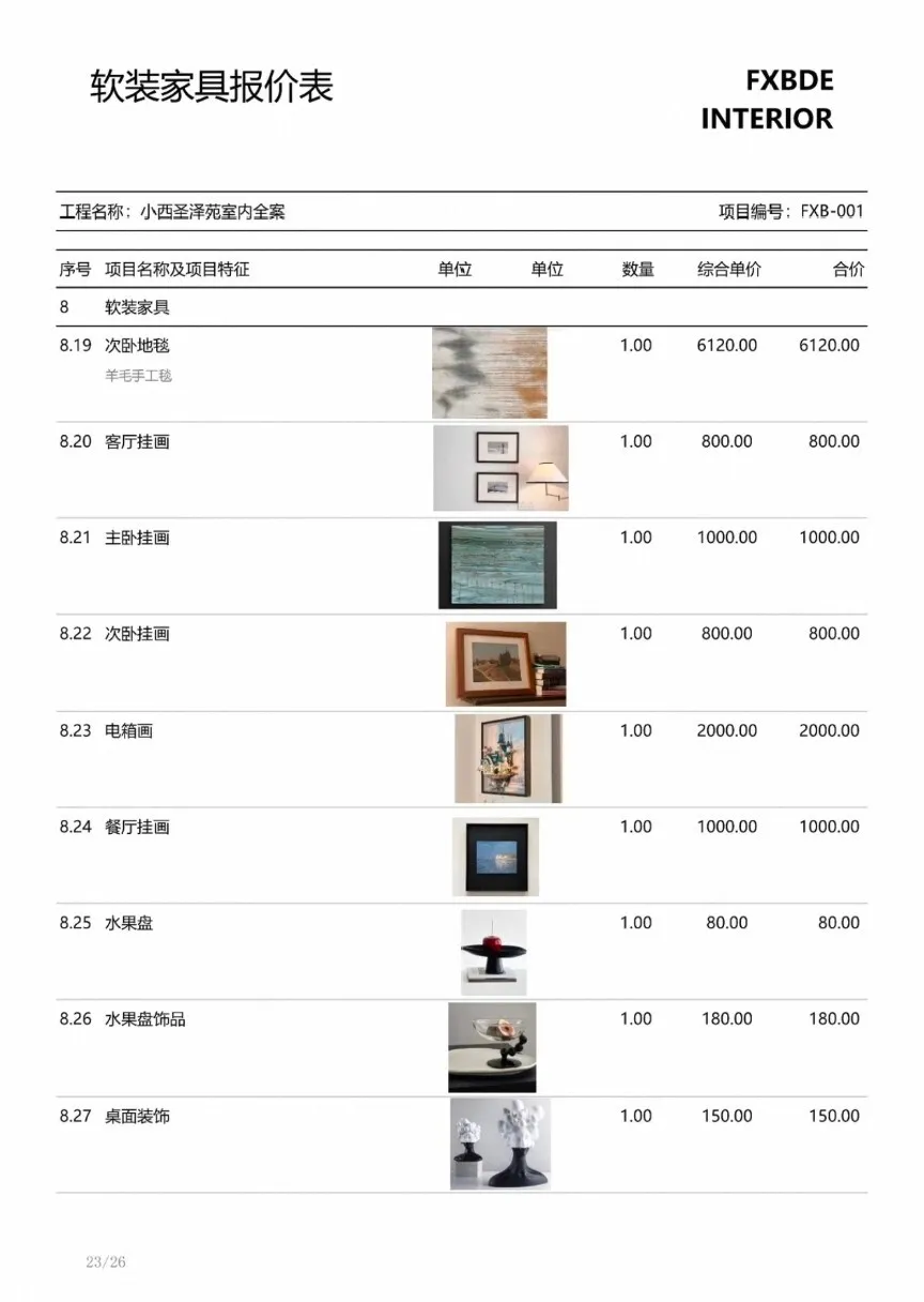 2026全案设计总价预算excel表单模版 第10张 2026全案设计总价预算excel表单模版 第10张