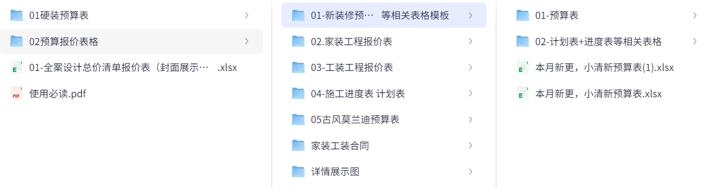 2026全案设计总价预算excel表单模版 第2张 2026全案设计总价预算excel表单模版 第2张