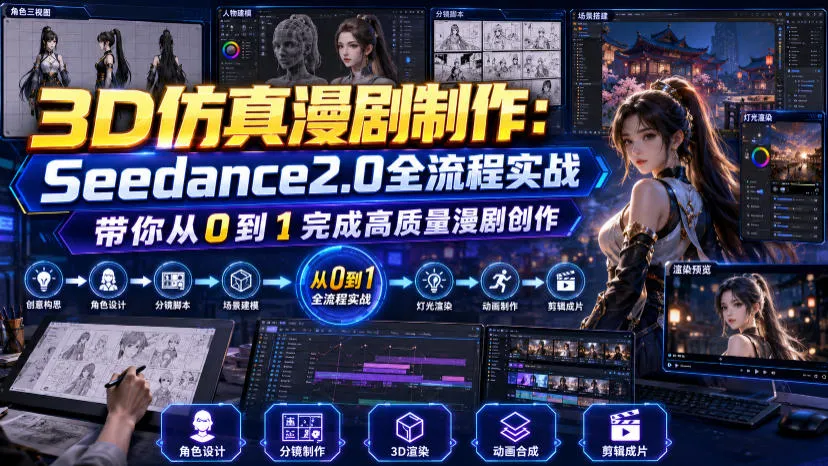 3D仿真漫剧制作:Seedance2.0全流程实战 第1张 3D仿真漫剧制作:Seedance2.0全流程实战 第1张