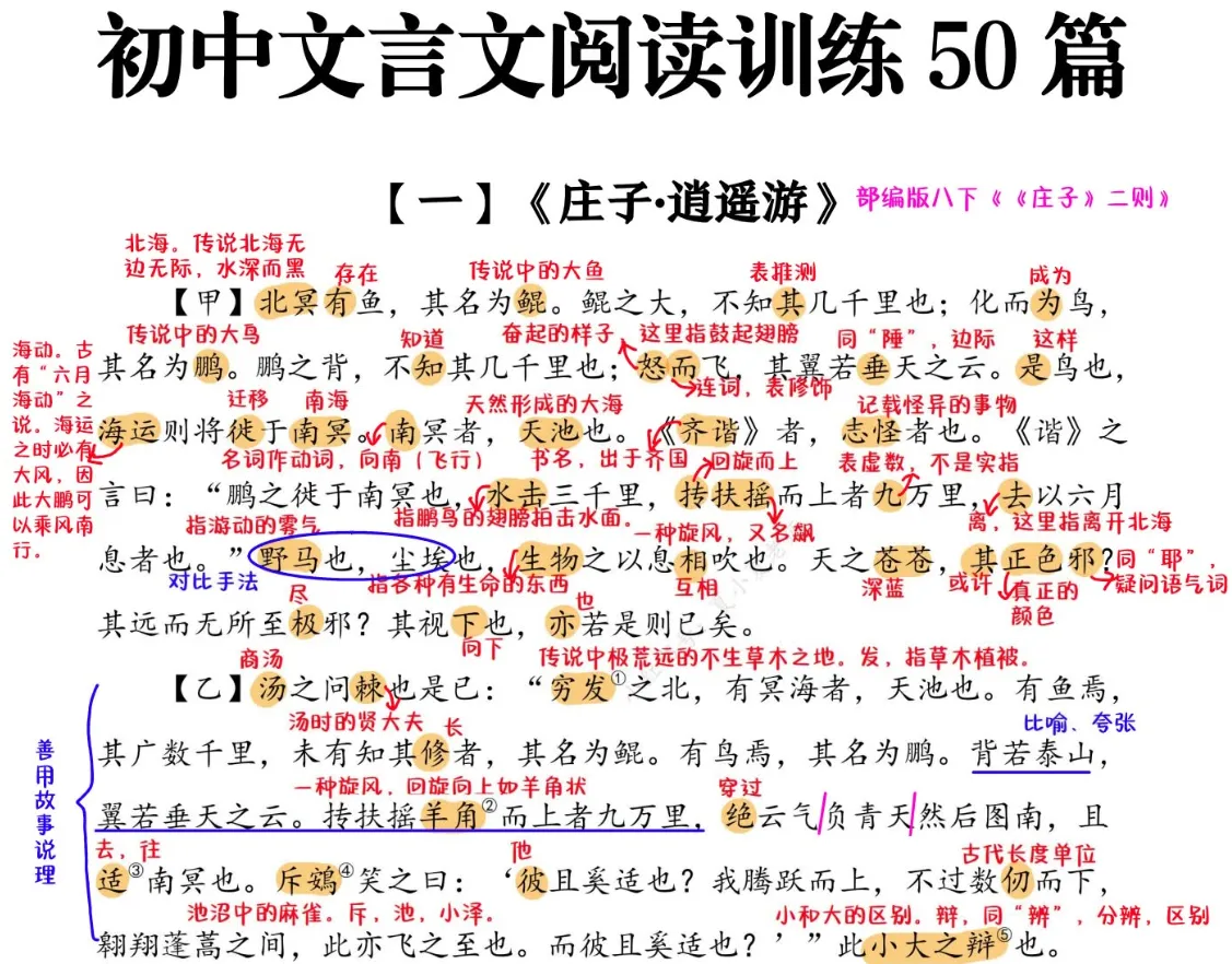 初中文言文阅读训练50篇习详细解析及答 第3张 初中文言文阅读训练50篇习详细解析及答 第3张