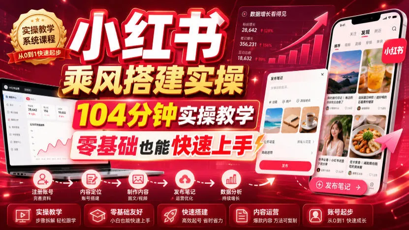 小红书乘风搭建实操,104分钟实操教学 第1张 小红书乘风搭建实操,104分钟实操教学 第1张