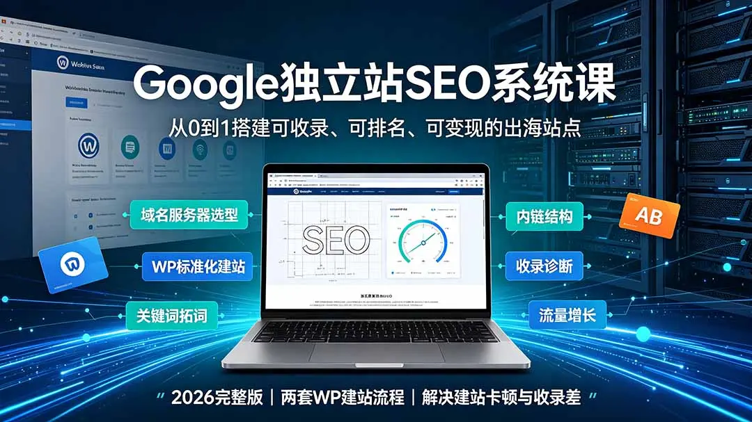 Google独立站SEO-7月系统课:出海基建×WordPress建站×AI内容生产 第1张 Google独立站SEO-7月系统课:出海基建×WordPress建站×AI内容生产 第1张