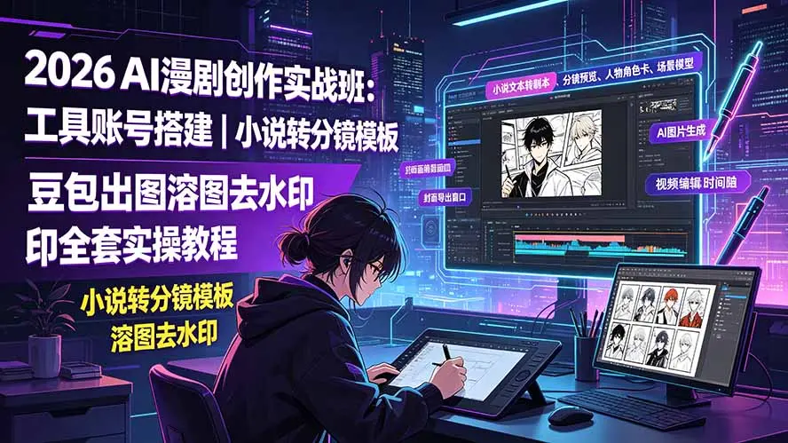 2026AI漫剧创作实战班：工具账号搭建｜小说转分镜模板 第1张