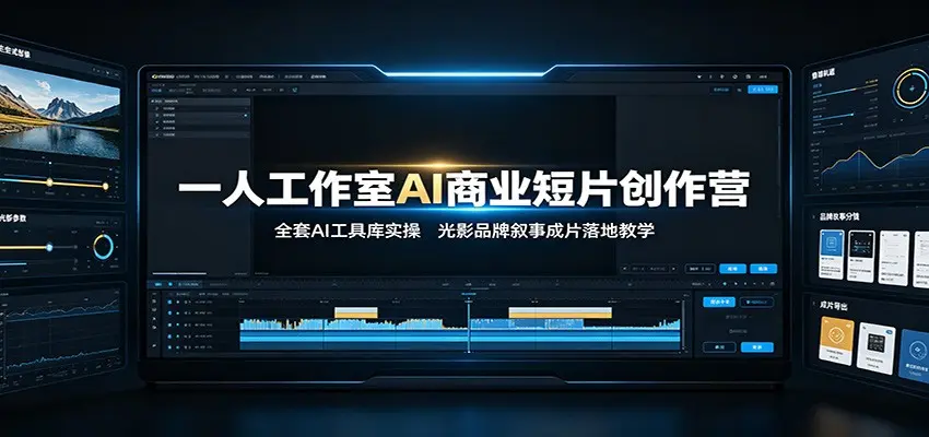 一人工作室AI商业短片创作营:光影品牌叙事成片落地教学 第1张 一人工作室AI商业短片创作营:光影品牌叙事成片落地教学 第1张