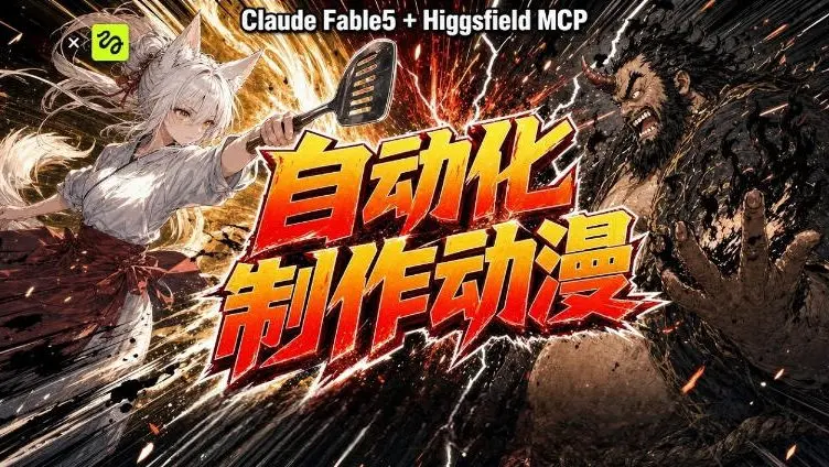 AI自动化动漫制作！Claude Fable 5接入Higgsfield MCP 第1张
