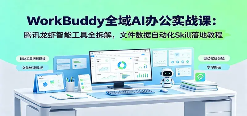 WorkBuddy全域AI办公实战课,文件数据自动化Skill落地教程 第1张 WorkBuddy全域AI办公实战课,文件数据自动化Skill落地教程 第1张