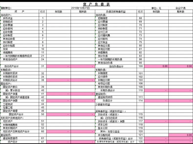 现金流量表自动生成资产账单EXCEL表格模板 第7张 现金流量表自动生成资产账单EXCEL表格模板 第7张