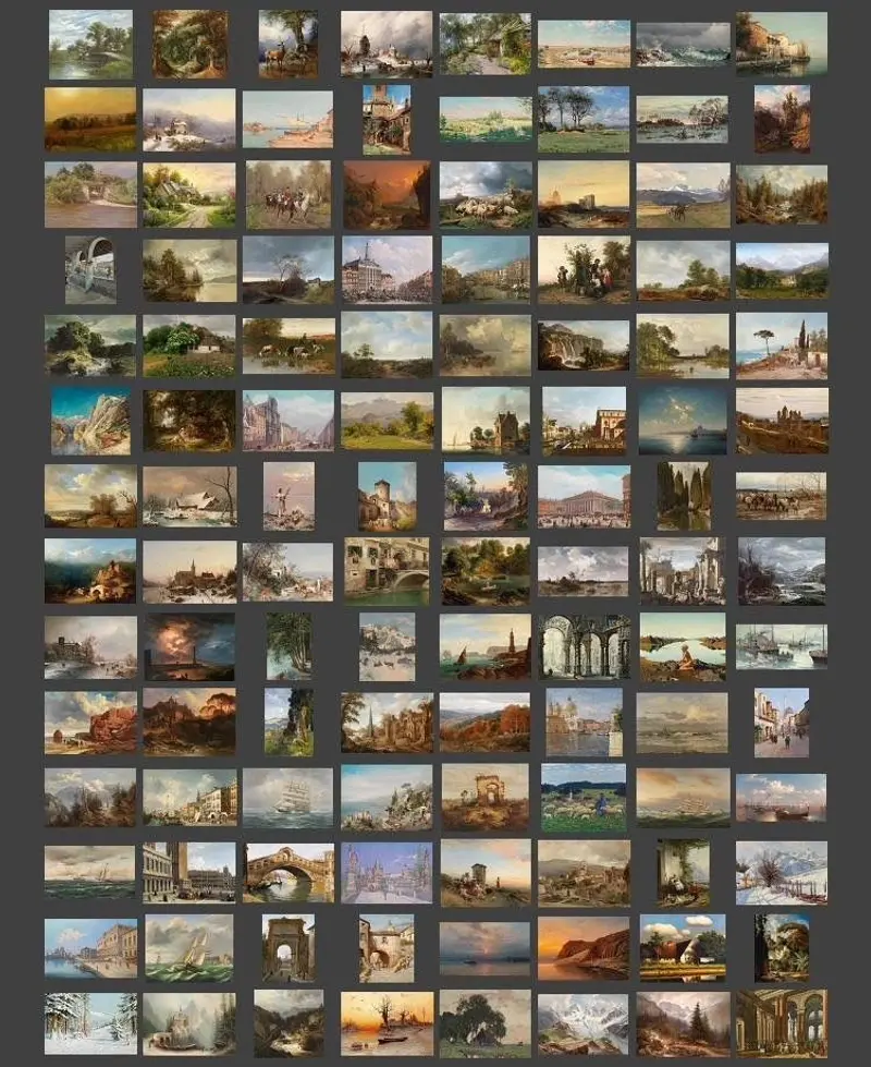 6860幅风景油画图片素材合集，JPG高清版 第4张