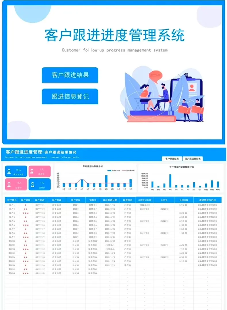 174套CRM客户管理系统Excel表格合集 第4张 174套CRM客户管理系统Excel表格合集 第4张