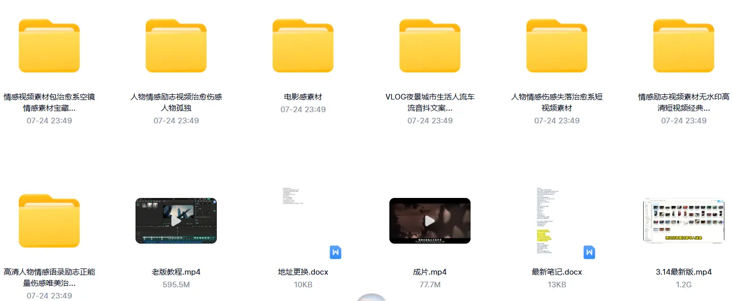 高清情绪短片混剪视频素材+教程【670G】 第2张 高清情绪短片混剪视频素材+教程【670G】 第2张