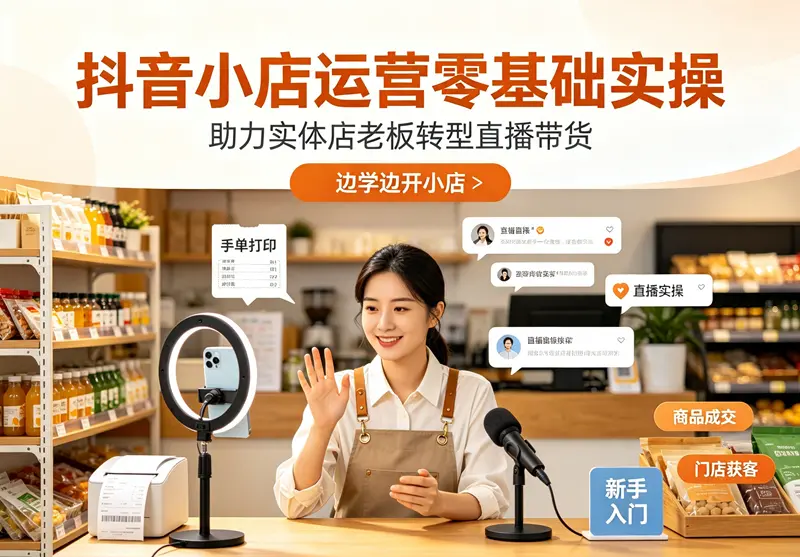 抖音小店运营零基础实操,助力实体店老板转型直播带货 第1张 抖音小店运营零基础实操,助力实体店老板转型直播带货 第1张