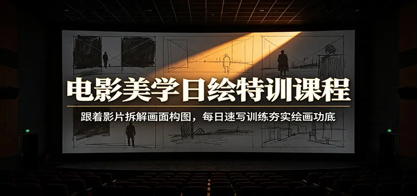 电影美学日绘特训课程:跟着影片拆解画面构图 第1张 电影美学日绘特训课程:跟着影片拆解画面构图 第1张