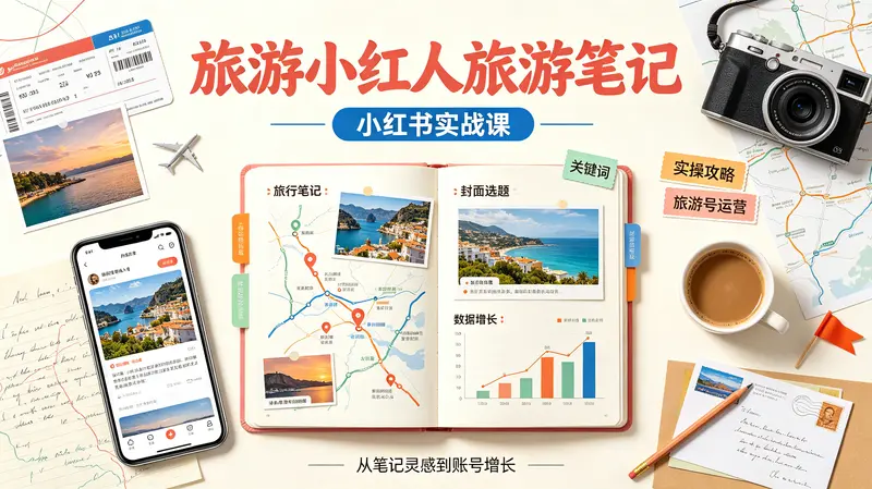 旅游小红人旅游笔记小红书实战课,小红书旅游号实操攻略分享 第1张 旅游小红人旅游笔记小红书实战课,小红书旅游号实操攻略分享 第1张