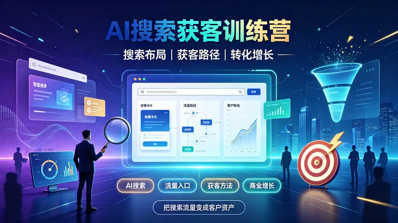 AI搜索获客训练营,抢占智能搜索流量入口 第1张 AI搜索获客训练营,抢占智能搜索流量入口 第1张