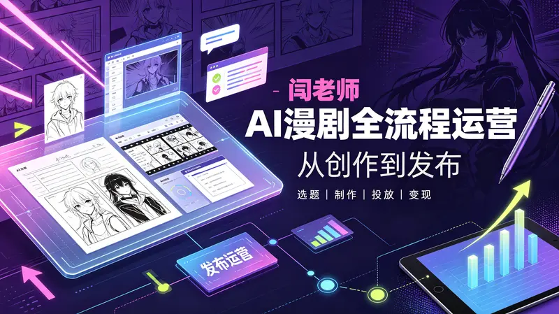闫老师 AI 漫剧全流程运营教学完整教程 第1张 闫老师 AI 漫剧全流程运营教学完整教程 第1张