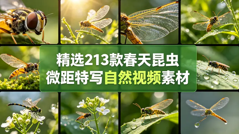 精选213款春天昆虫微距特写自然视频素材 第1张 精选213款春天昆虫微距特写自然视频素材 第1张