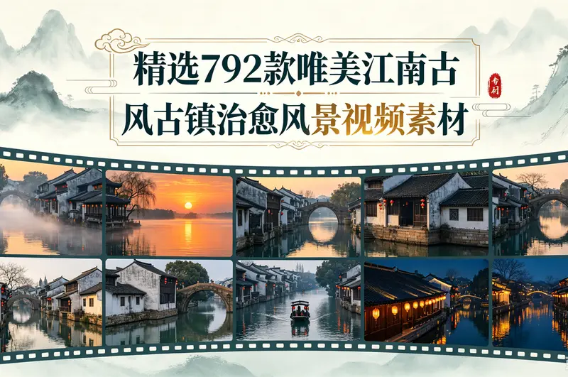 精选792款唯美江南古风古镇治愈风景视频素材 第1张 精选792款唯美江南古风古镇治愈风景视频素材 第1张