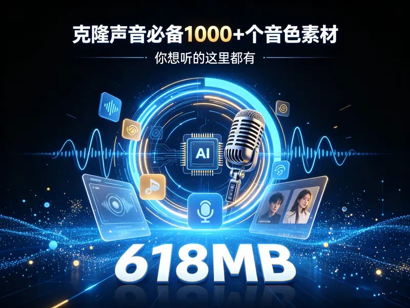 克隆声音必备1000+个音色素材【618MB】 第1张 克隆声音必备1000+个音色素材【618MB】 第1张