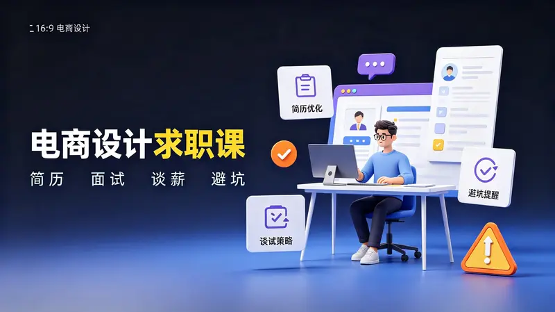 电商设计求职课|简历吸睛 + 面试高能 谈薪技巧 避坑指南 第1张 电商设计求职课|简历吸睛 + 面试高能 谈薪技巧 避坑指南 第1张