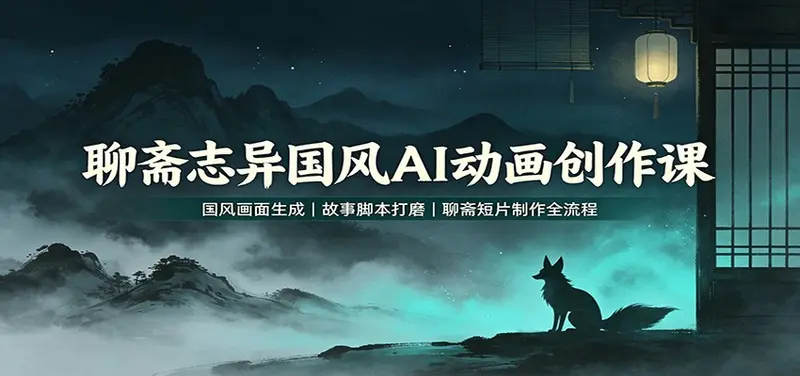 聊斋志异国风AI动画创作课,聊斋短片制作全流程 第1张 聊斋志异国风AI动画创作课,聊斋短片制作全流程 第1张