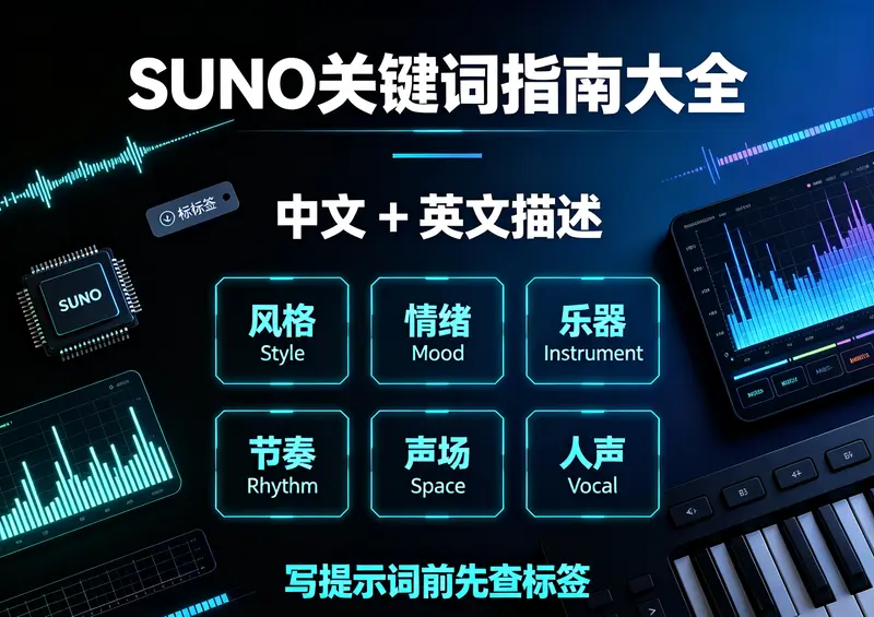 SUNO关键词指南大全|中文+英文描述 第1张 SUNO关键词指南大全|中文+英文描述 第1张