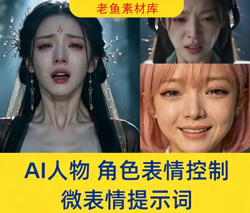 AI人物角色表情控制微表情提示词+动作链拆解合集 第1张 AI人物角色表情控制微表情提示词+动作链拆解合集 第1张
