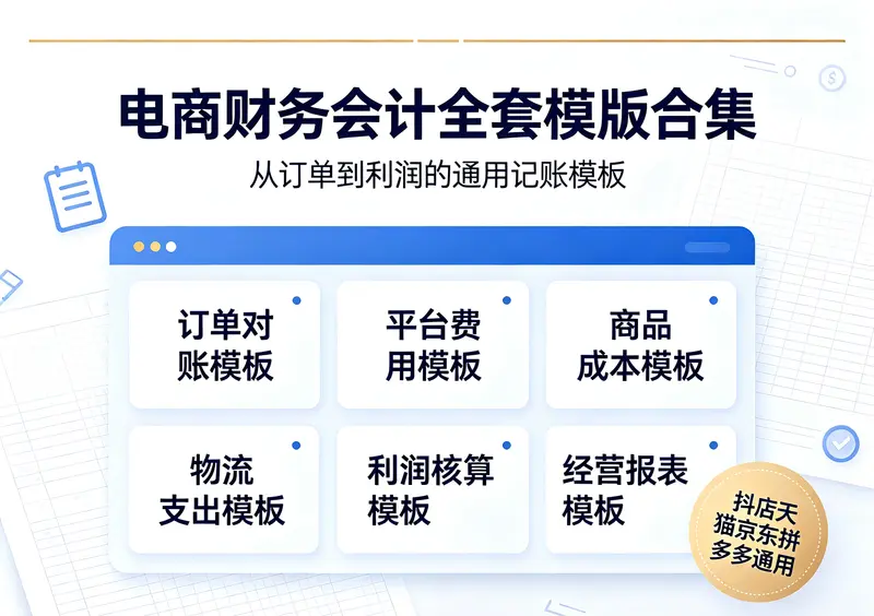 电商财务会计全套模版合集,抖店天猫京东拼多多通用 第1张 电商财务会计全套模版合集,抖店天猫京东拼多多通用 第1张