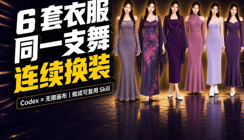 同一支舞,6套衣服按顺序切换:我把服装换装视频做成了一个Skill 第1张 同一支舞,6套衣服按顺序切换:我把服装换装视频做成了一个Skill 第1张