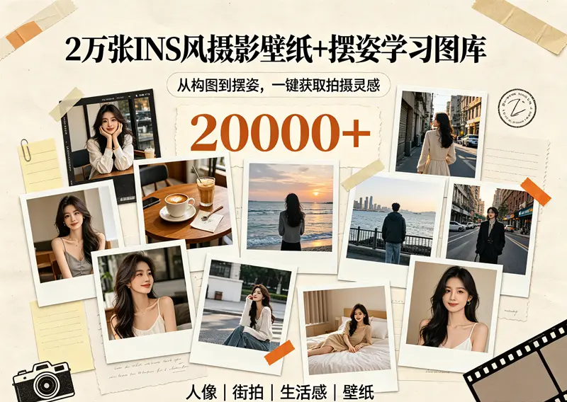 2万张INS风摄影壁纸+摆姿学习图库 第1张