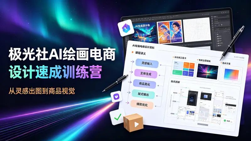极光社AI 绘画电商设计速成训练营 第1张 极光社AI 绘画电商设计速成训练营 第1张