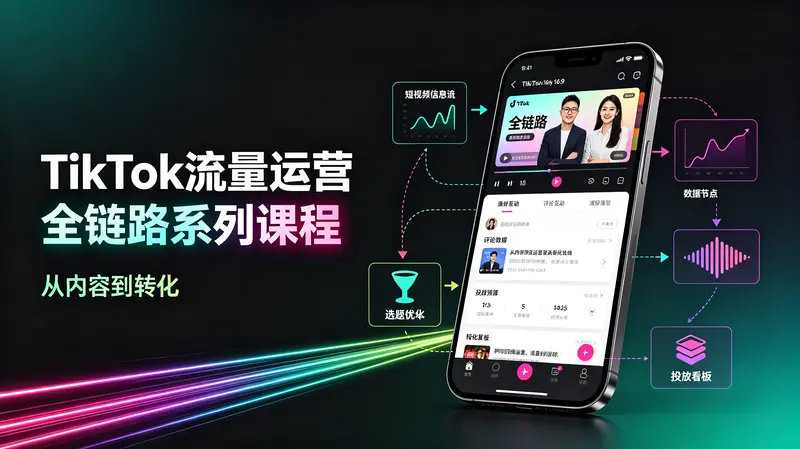 TikTok流量运营全链路系列课程 第1张 TikTok流量运营全链路系列课程 第1张