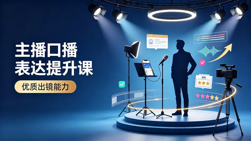 主播口播表达提升课:打造全方位优质出镜能力 第1张 主播口播表达提升课:打造全方位优质出镜能力 第1张