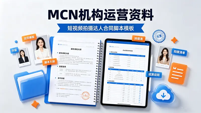 MCN机构运营资料,短视频拍摄达人合同脚本模板 第1张 MCN机构运营资料,短视频拍摄达人合同脚本模板 第1张