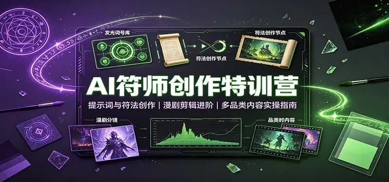 AI符师创作特训营:提示词与符法创作,漫剧剪辑进阶 第1张 AI符师创作特训营:提示词与符法创作,漫剧剪辑进阶 第1张