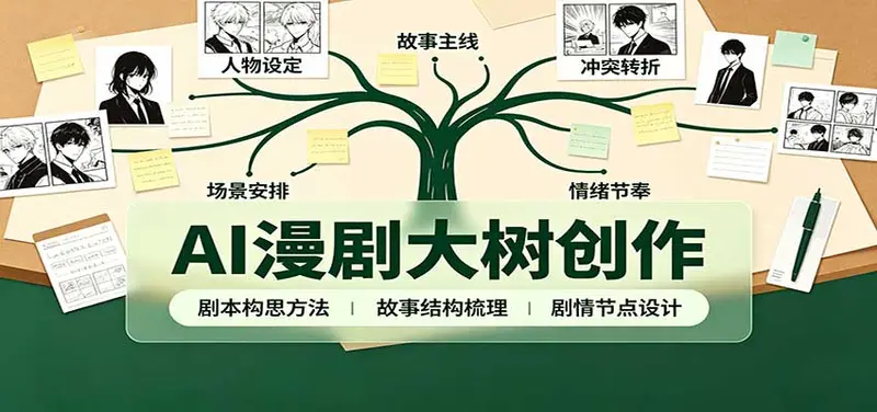 AI漫剧大树创作:剧本构思课程讲解,配套工具资料完整梳理 第1张 AI漫剧大树创作:剧本构思课程讲解,配套工具资料完整梳理 第1张