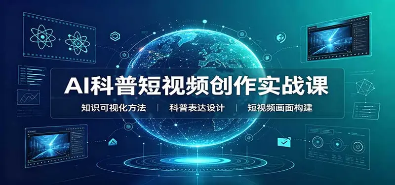 AI科普短视频创作实战课:配套要点文档,文案与视频提示词模板教学 第1张 AI科普短视频创作实战课:配套要点文档,文案与视频提示词模板教学 第1张