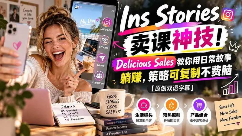 Ins Stories 卖课神技！Delicious Sales 教你用日常故事躺赚，策略可复制不费脑 第1张