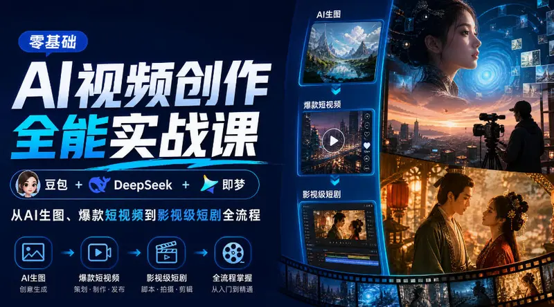 零基础AI视频创作全能实战课｜豆包+DeepSeek+即梦 第1张